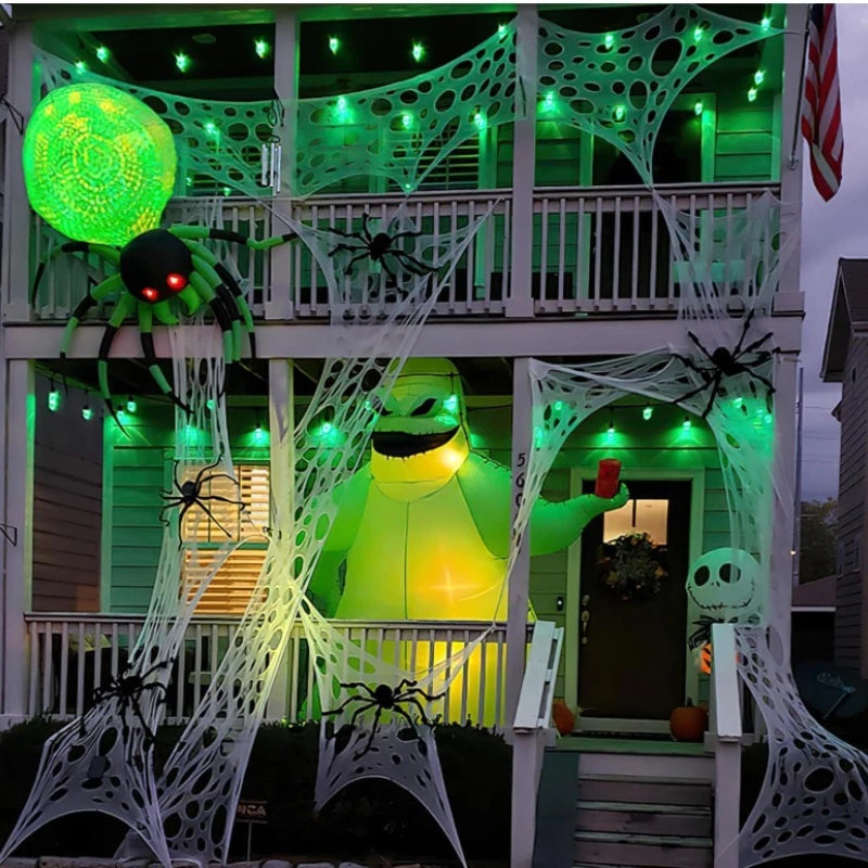 Giant Halloween Stretchable Spider Web Cotton Cobweb Decor for Haunted House Graveyard Indoor Outdoor Scary Party Supplies