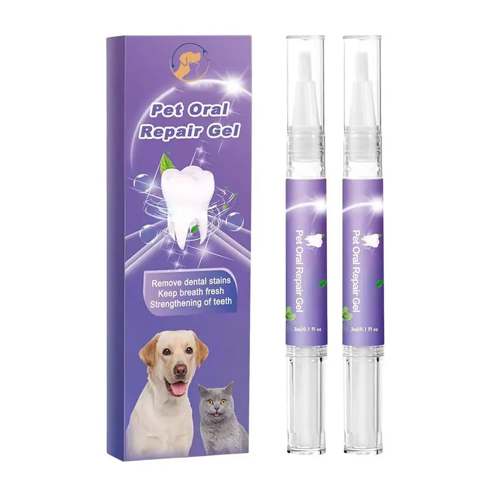 Pet Oral Repair Gel Tooth Repair Teeth Brushing Cleaner Natural Dog Toothpaste Gel for Kitten Dogs Cats Pets Breath Freshener