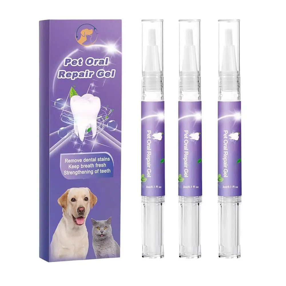 Pet Oral Repair Gel Tooth Repair Teeth Brushing Cleaner Natural Dog Toothpaste Gel for Kitten Dogs Cats Pets Breath Freshener