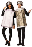 Pepper & Salt Shaker Couple Halloween Costume, White & Black, Adult One Size, 10379