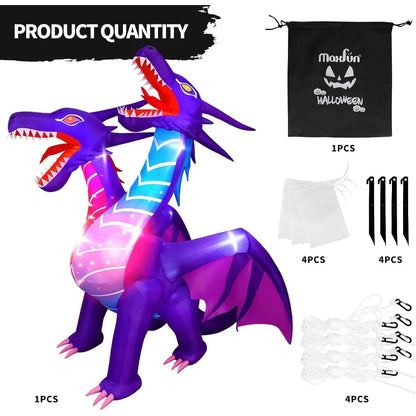 8FT Halloween Inflatable Dragon