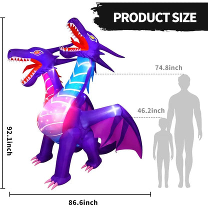 8FT Halloween Inflatable Dragon